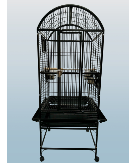 Parrot-Supplies Michigan Dome Top Parrot Cage Black